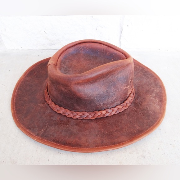 Henschel Walker, Full Grain Leather, Shapeable Brim, Braided Band - Picture 1 of 5